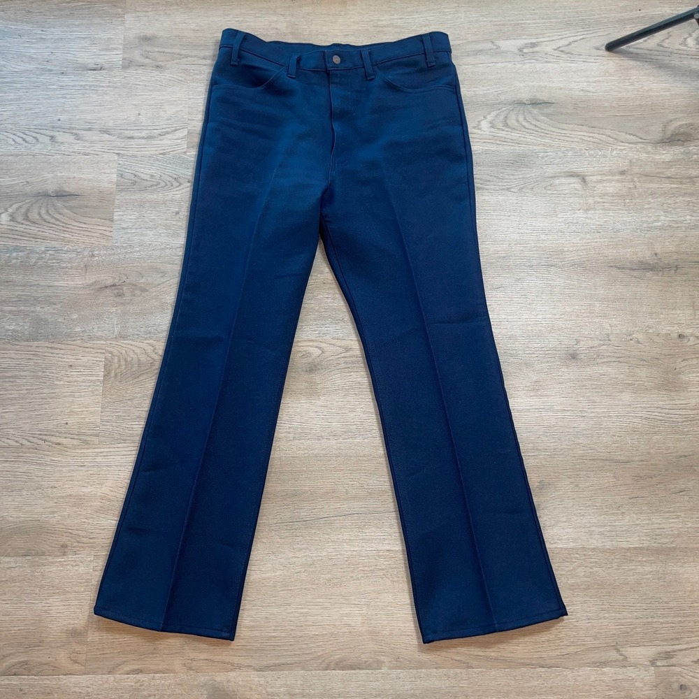 Vintage NOS 1977 Levi's Sta-Prest Men's Action Slacks Navy Blue Size 34x29 Mint
